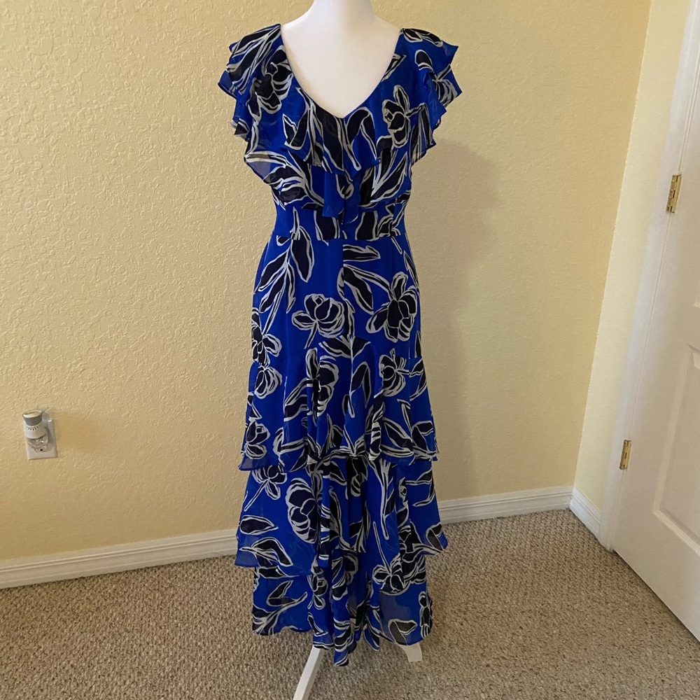 Long Tiered Floral Dress